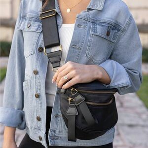 Grace & Lace Black Belt Bag - Size XS/S/M